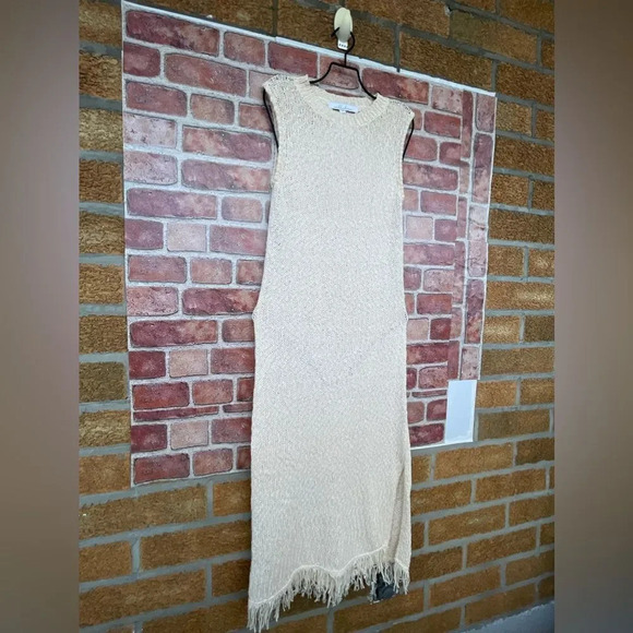 Callahan Fringe Isla Cream Column Dress size small - Picture 5 of 13